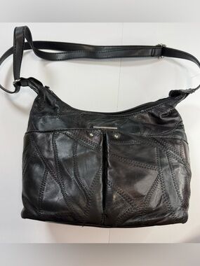 Black women’s genuine Leather Shoulder Bag - Classic Everyday Carry